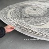 Круглый ковер в гостиную дизайн 01 Серый