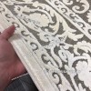 Круглый Белый Шелковистый Ковер  Дизайн 30542