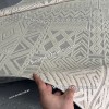 Тонкий Ковер для гостиной из артшелка дизайн 30299 Молочный